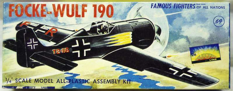 Aurora 1/48 Focke-Wulf Fw-190 Famous Fighters of All Nations, 30A-69 plastic model kit